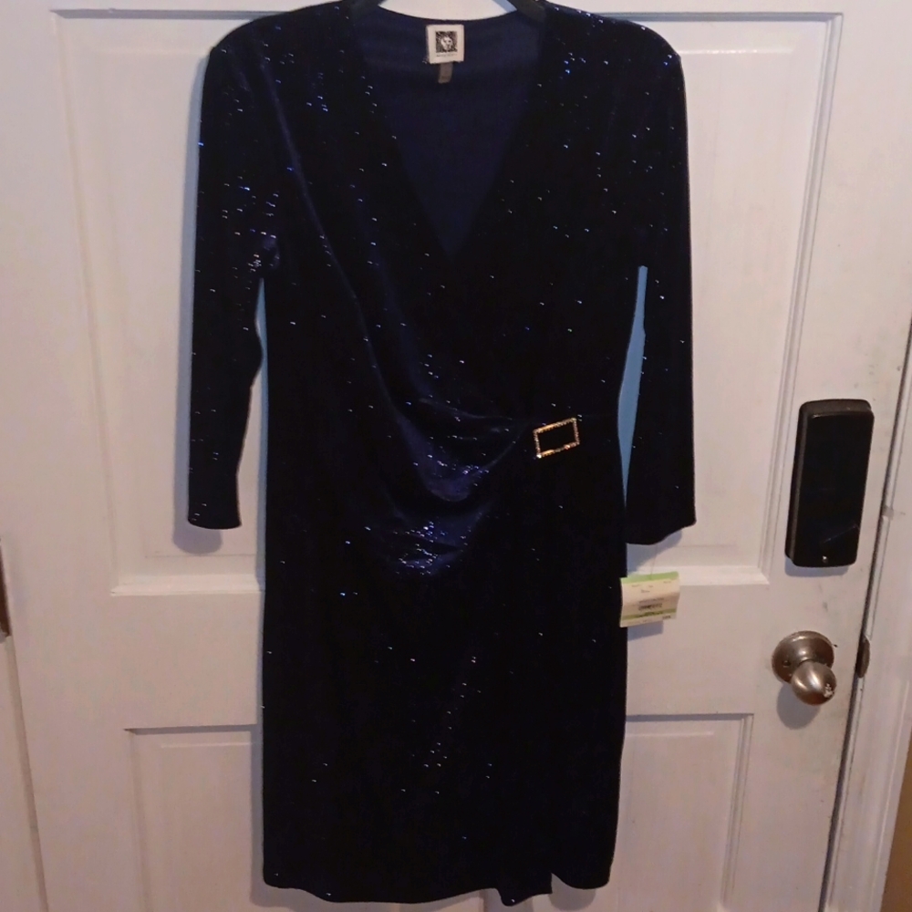 Dark blue sparkle Annie Klein dress